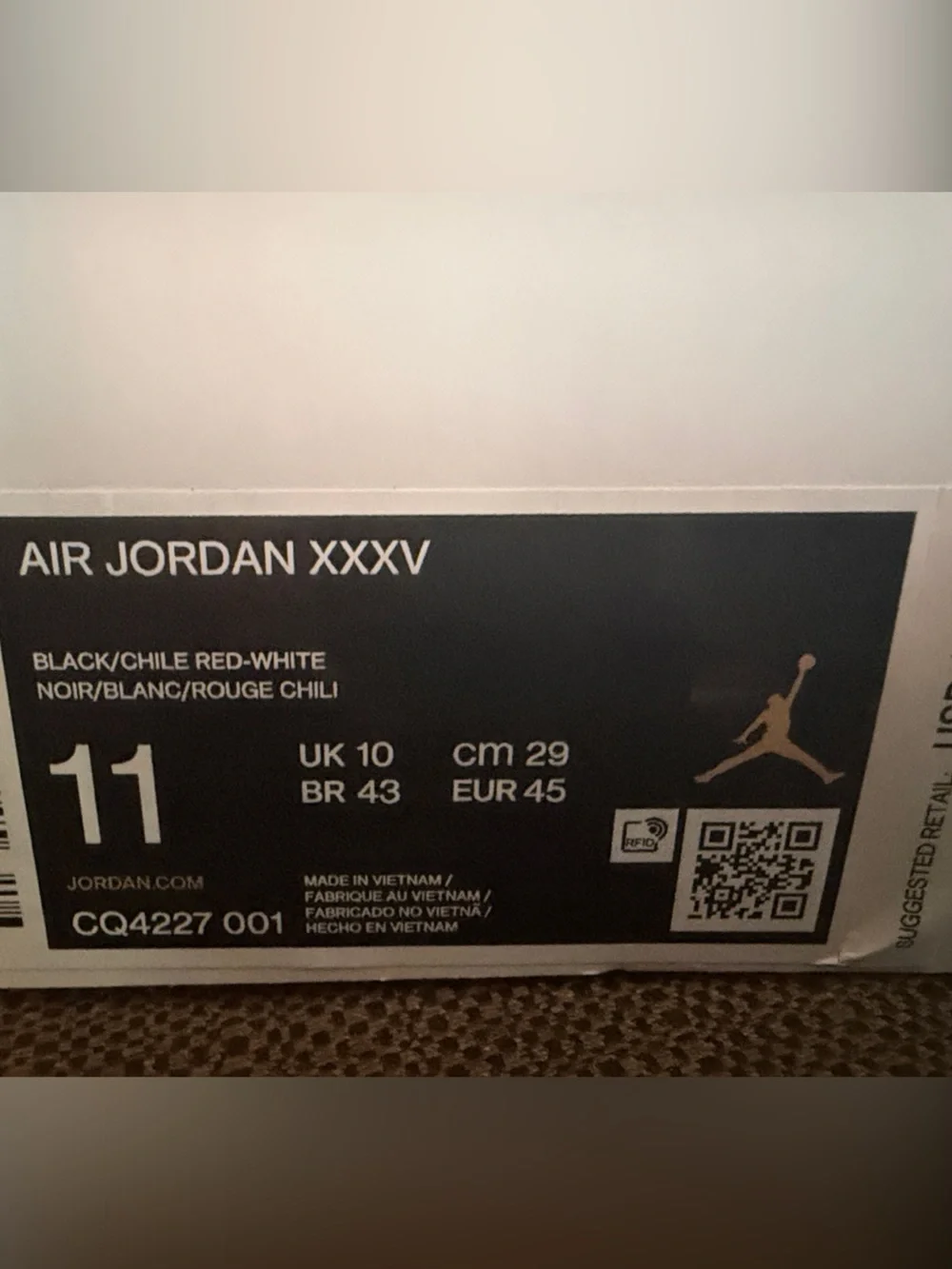 Air Jordan XXXV 35 DNA Basketball Shoe Size 11 NWT